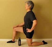 Image result for hip knee flexor stretch fat people