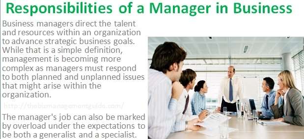 Image result for Responsibilities of Manager